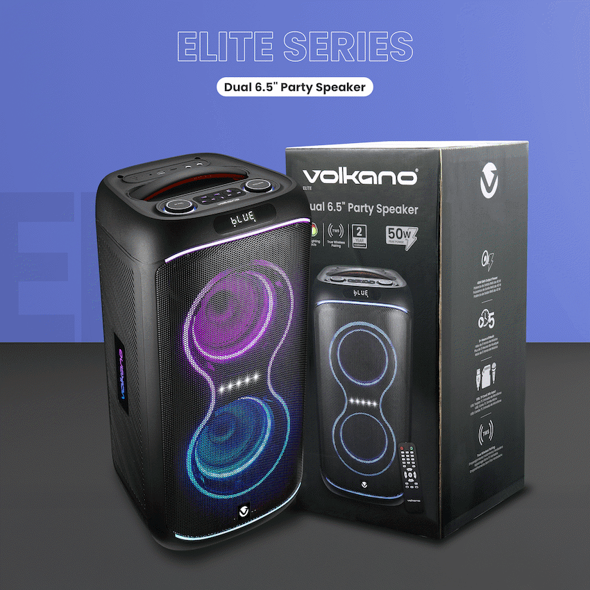 Volkano Elite Series Dual 6.5" Party Speaker 5
