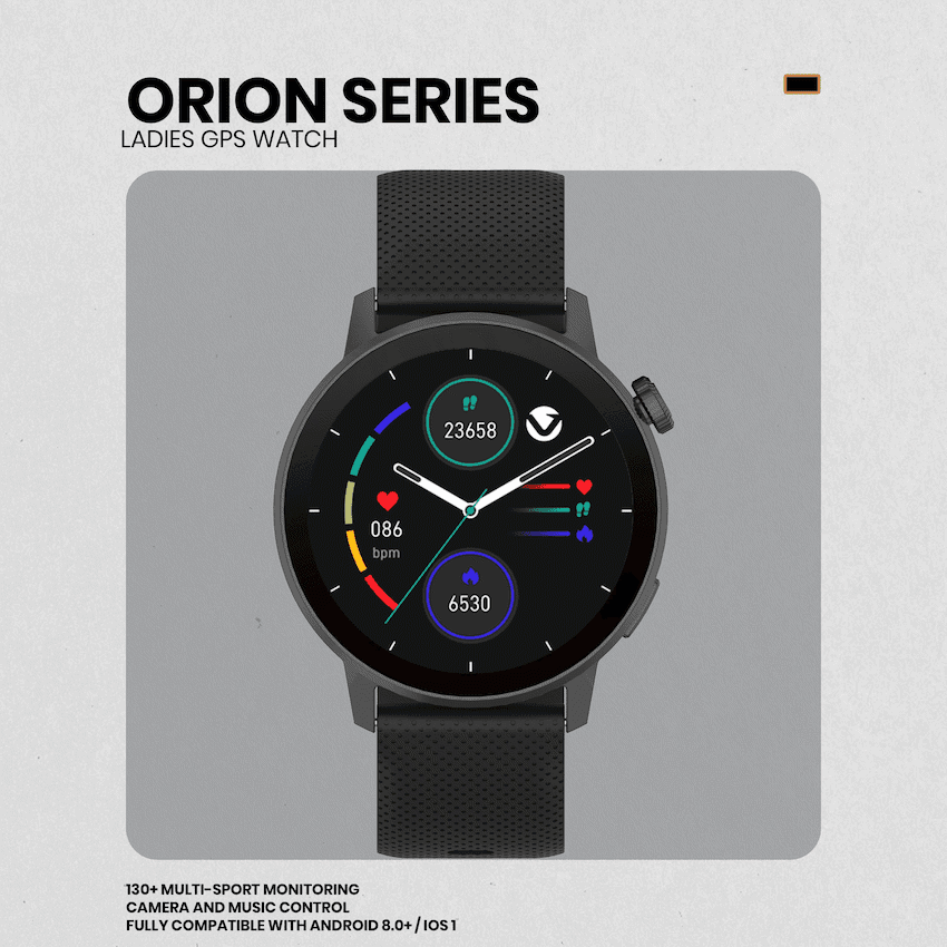 Volkano Orion Series Unisex GPS Watch - Black 5