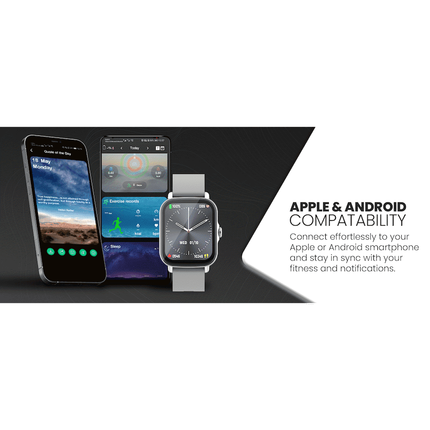Volkano Active Tech Serene series Watch with heart rate monitor - Silver 3