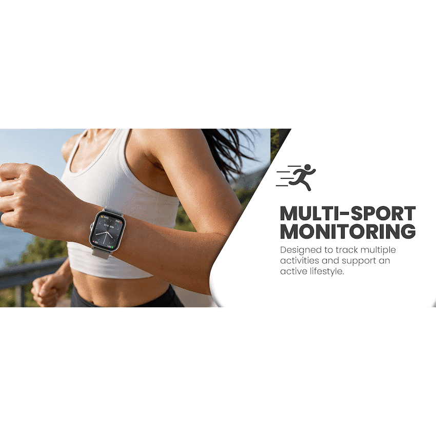 Volkano Active Tech Serene series Watch with heart rate monitor - Silver 7