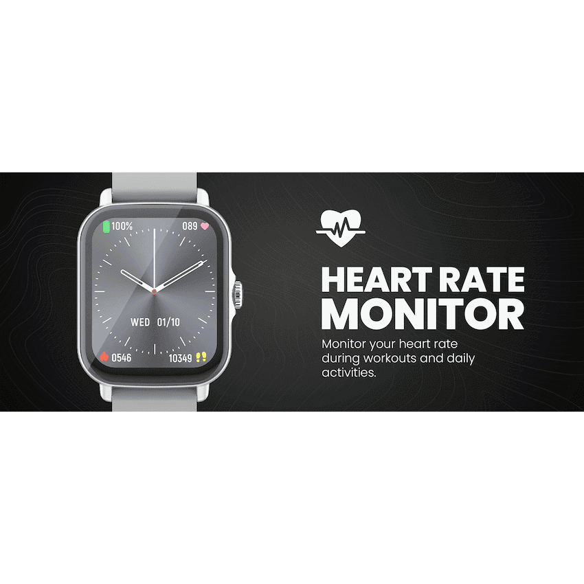 Volkano Active Tech Serene series Watch with heart rate monitor - Silver 8