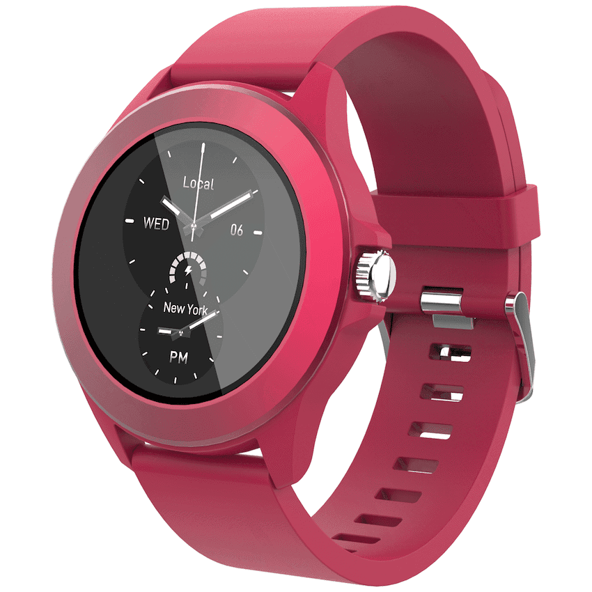 Volkano Splash Series Round Smartwatch - Red 4