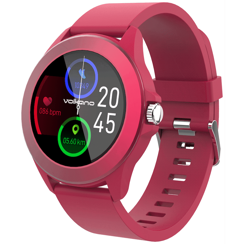 Volkano Splash Series Round Smartwatch - Red 5