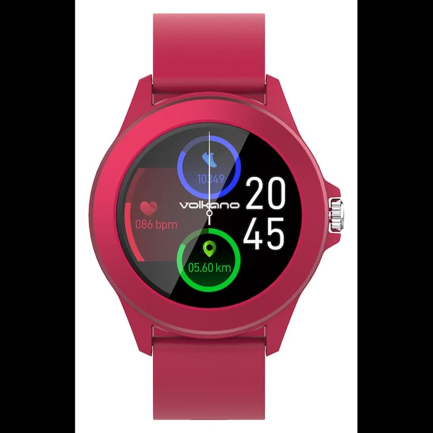 Volkano Splash Series Round Smartwatch - Red 9