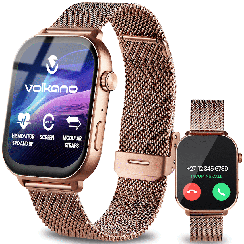 Volkano Trinity Series Smartwatch with Metal Mesh Strap 2