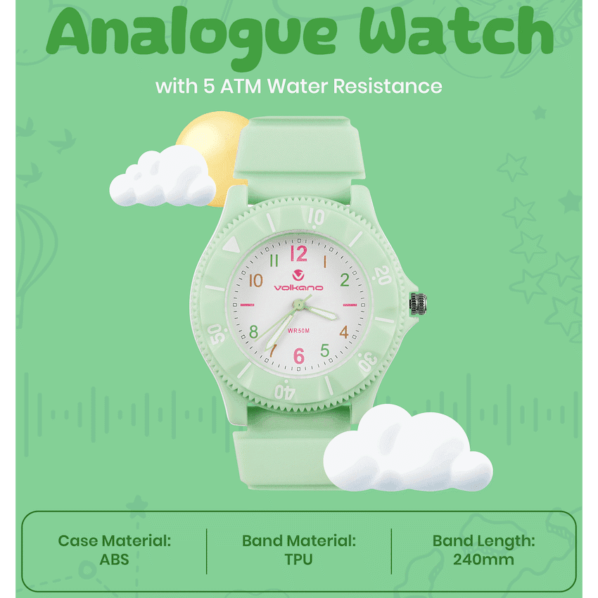 Volkano Mallow Series Kids Analogue Watch - Green 2