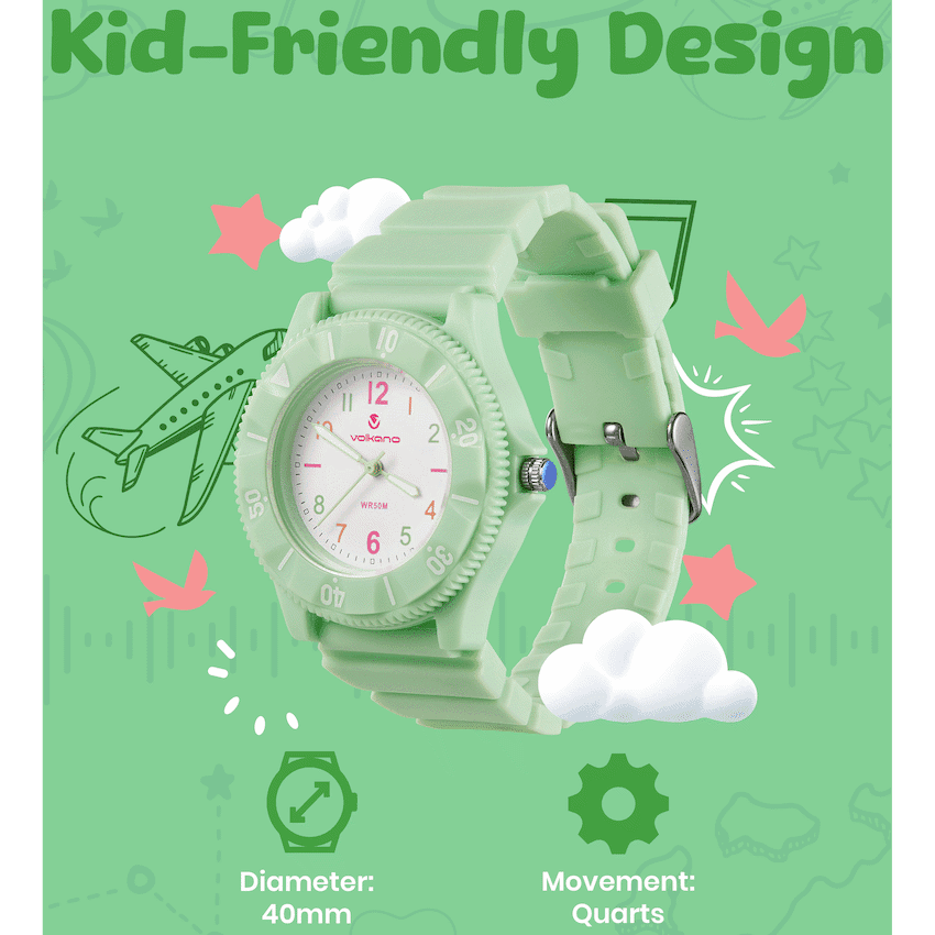 Volkano Mallow Series Kids Analogue Watch - Green 4