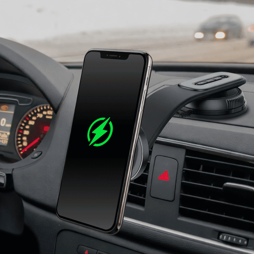 Volkano Arcmount Bendable Dash Mount Magnetic Phone Holder - Black 6