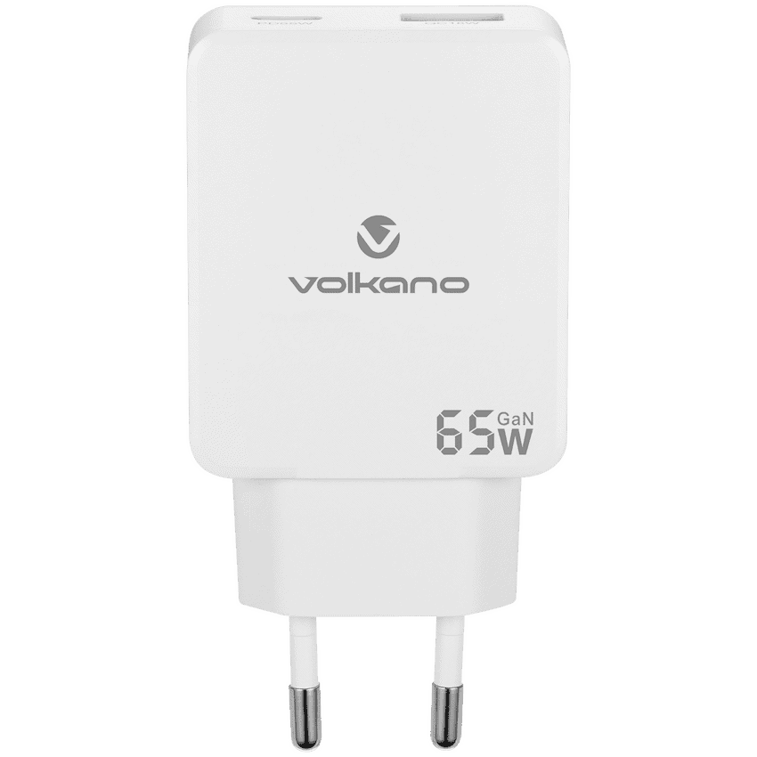 Volkano Potent Duo series 65W Dual USB and USB-C PD Compact Wall Charger 2