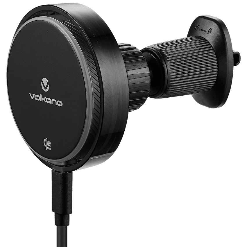 Volkano Sentinel Series Qi2.2 Magnetic Wireless Charging Car Dash Mount Phone Holder - Black 8