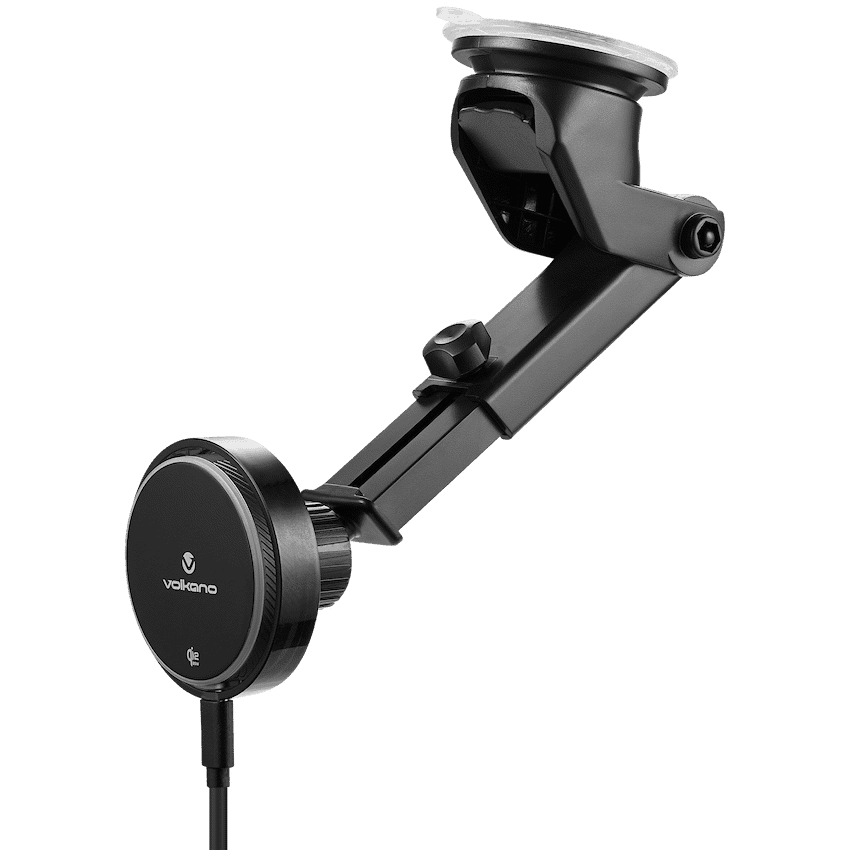 Volkano Sentinel Series Qi2.2 Magnetic Wireless Charging Car Dash Mount Phone Holder - Black 9