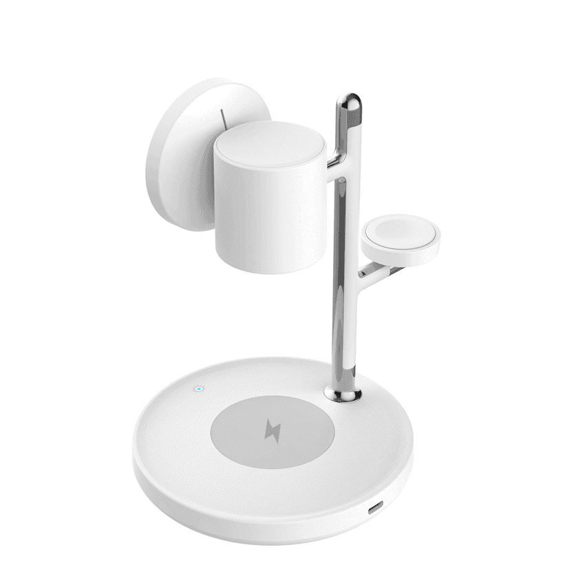 Volkano Lumen Series 3-in-1 Magnetic 25W Qi2.2 Wireless Charging Station - White 3