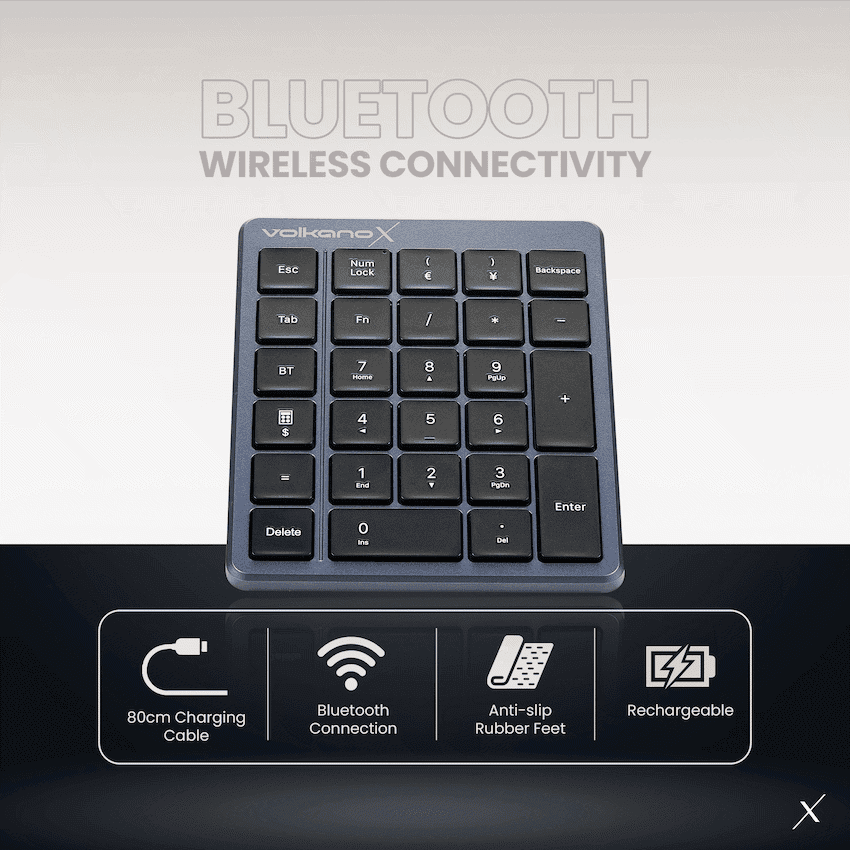 Volkano X Numeric Series Keypad With Scissor keys - Black 3