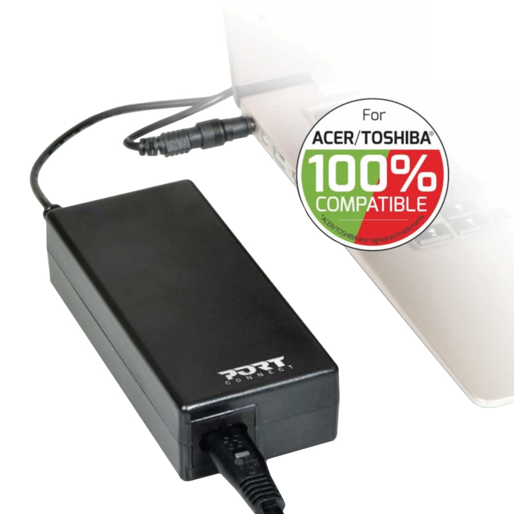 Port Connect 65W Notebook Adapter Acer and Toshiba 1
