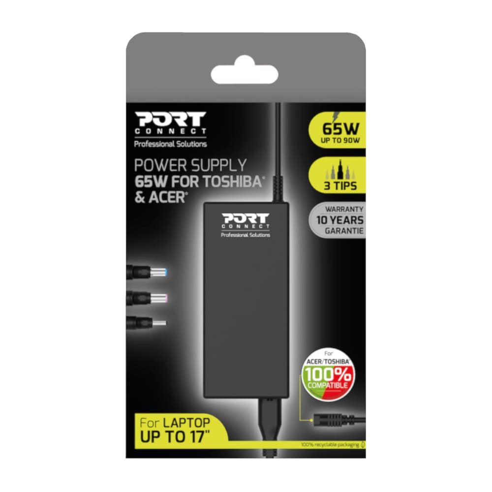Port Connect 65W Notebook Adapter Acer and Toshiba 4