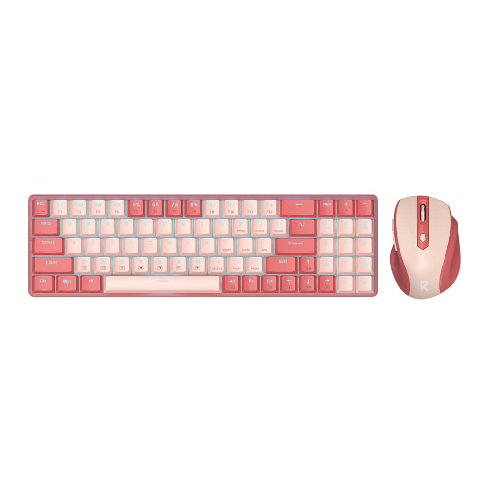 Redragon BS8772 Wireless Keyboard and Mouse Combo - Red/Pink 1