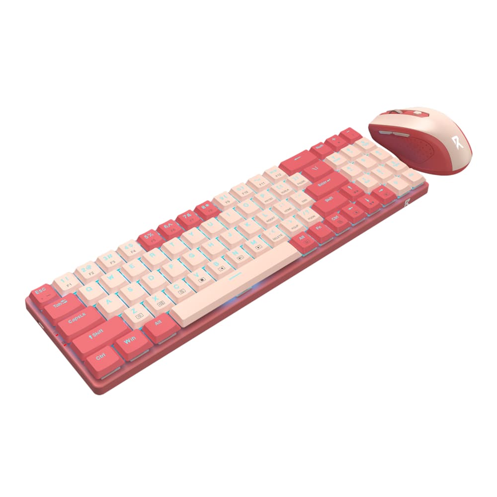 Redragon BS8772 Wireless Keyboard and Mouse Combo - Red/Pink 3