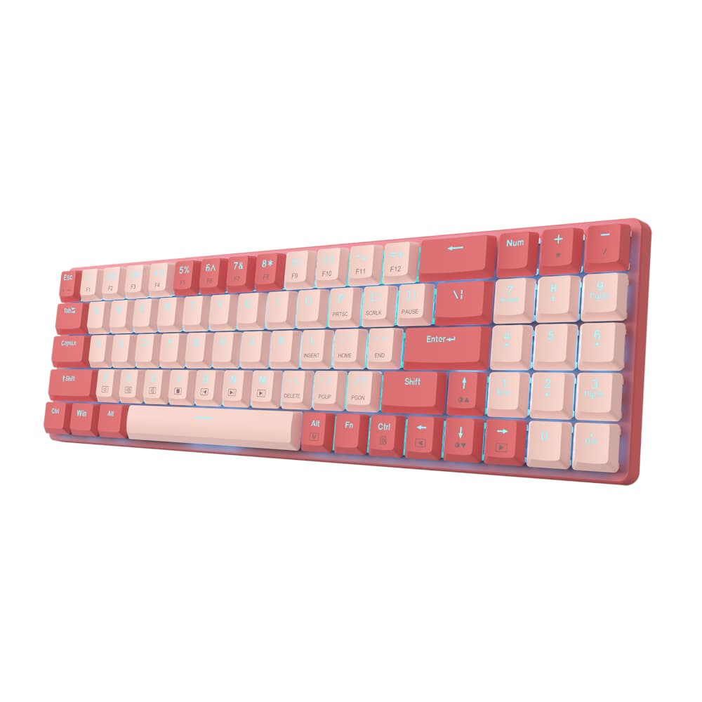 Redragon BS8772 Wireless Keyboard and Mouse Combo - Red/Pink 5