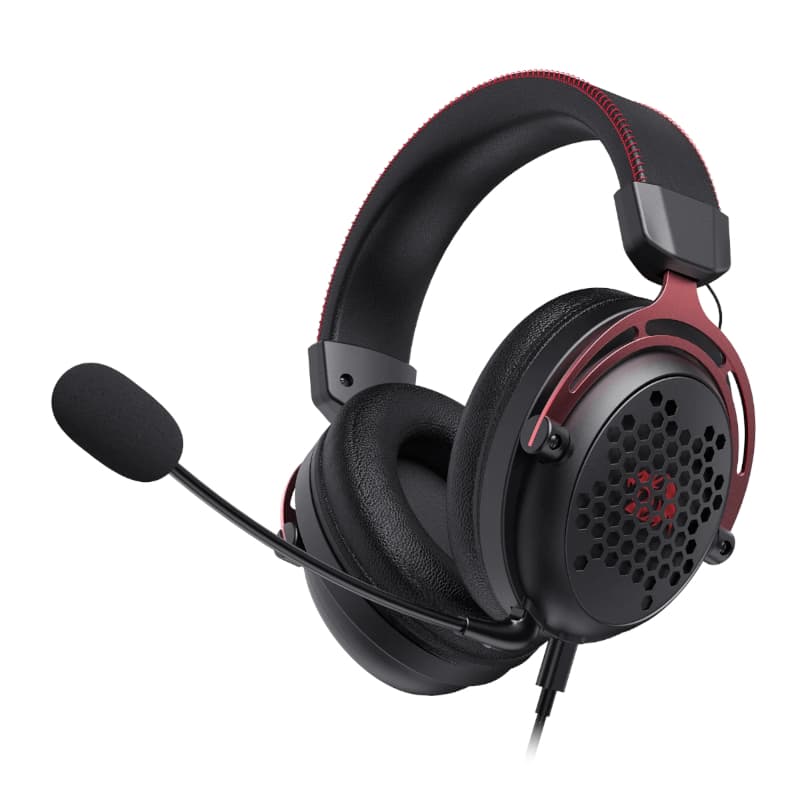 REDRAGON Over-Ear DIOMEDES Honeycomb 3.5mm AUX Gaming Headset - Black 2