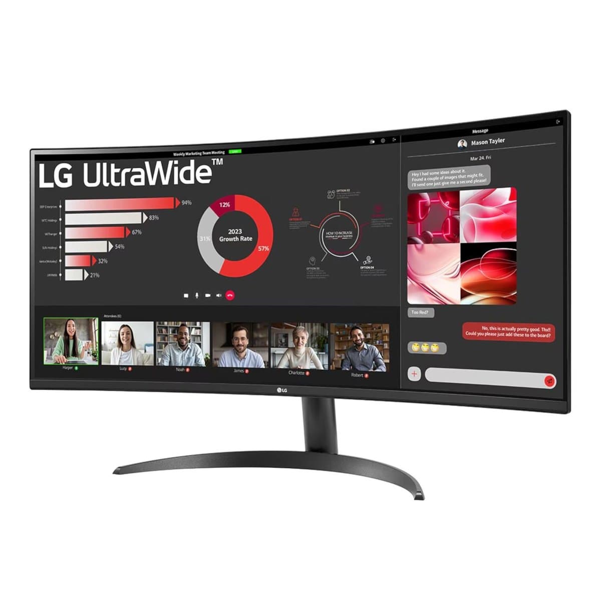 LG UltraWide 34" QHD VA Curved Monitor 100Hz 2