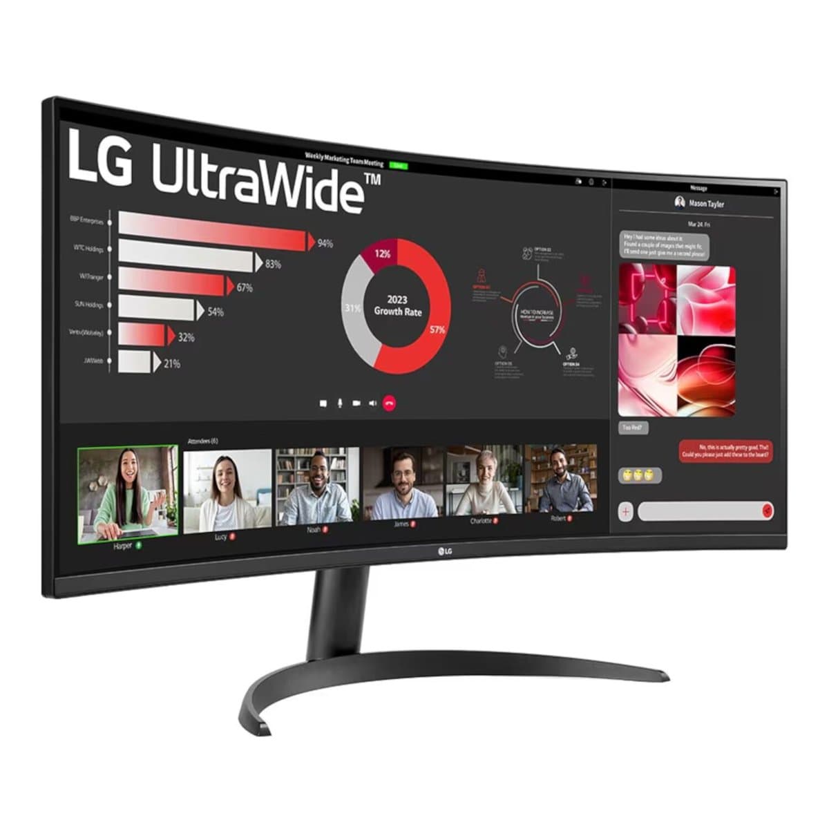 LG UltraWide 34" QHD VA Curved Monitor 100Hz 3