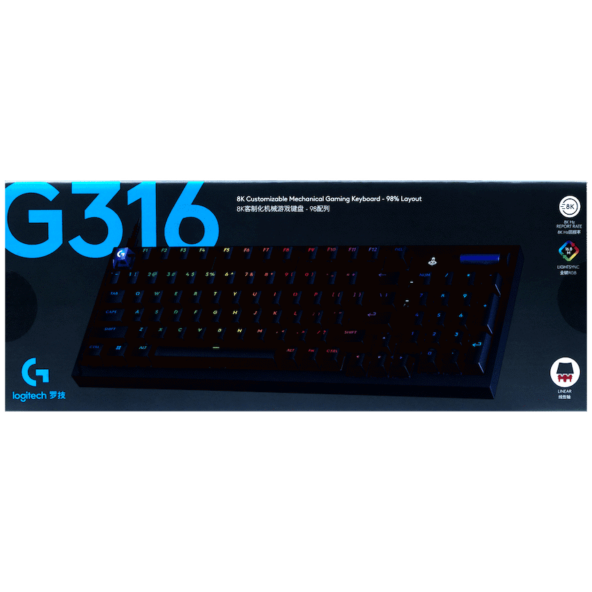 G316 8K Custom Mechanical Gaming Keyboard (Black - L) 5