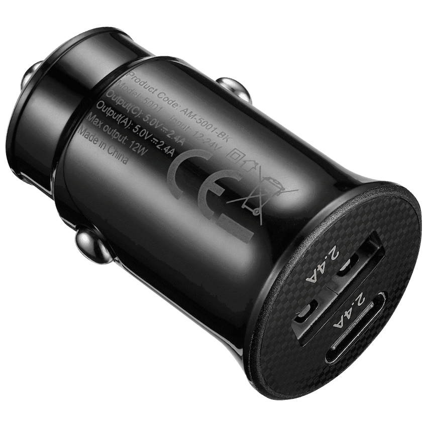 Amplify Voltix Series 12W Dual USB and USB-C Car Charger 1