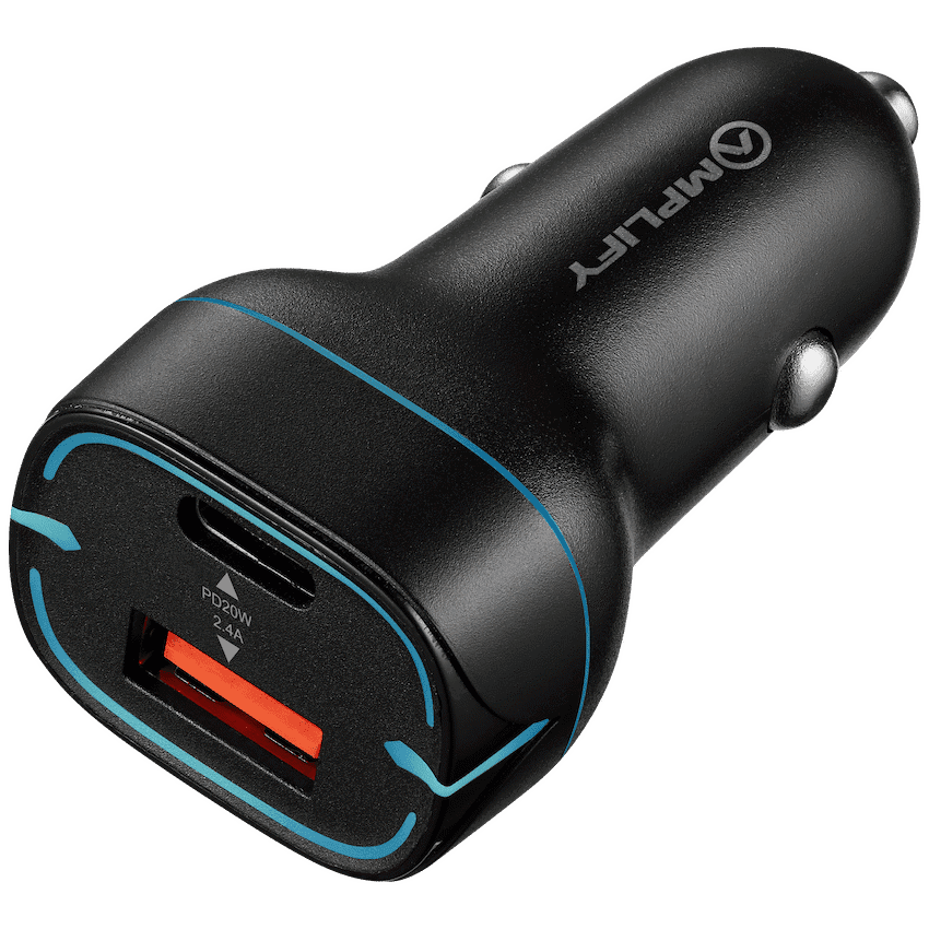 Amplify Volto Series Dual Car Charger 32W (Type-C + USB) 2