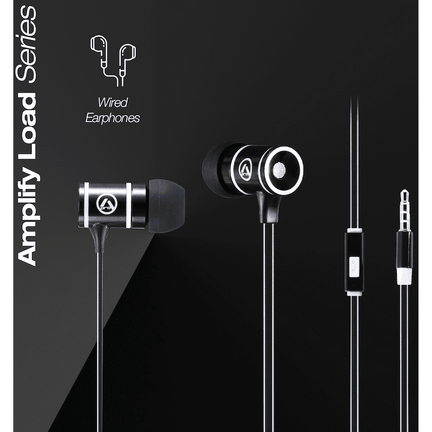 Amplify Load Series Earphones with Mic - Black 3