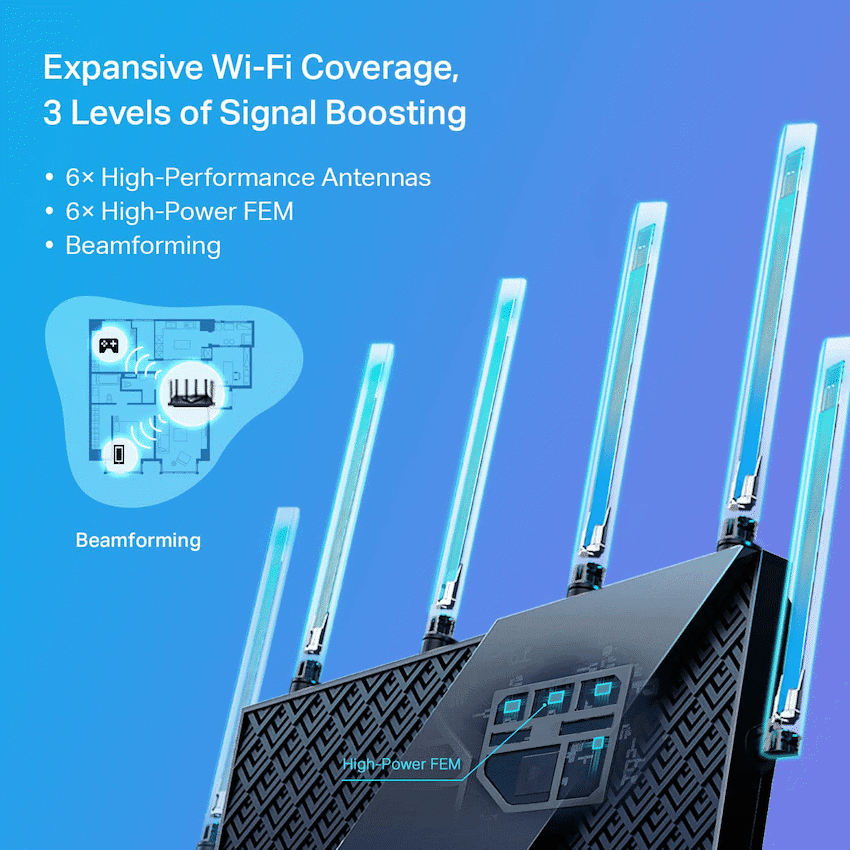 TP-Link Archer AX73 AX5400 Dual-Band Wi-Fi 6 Router 5