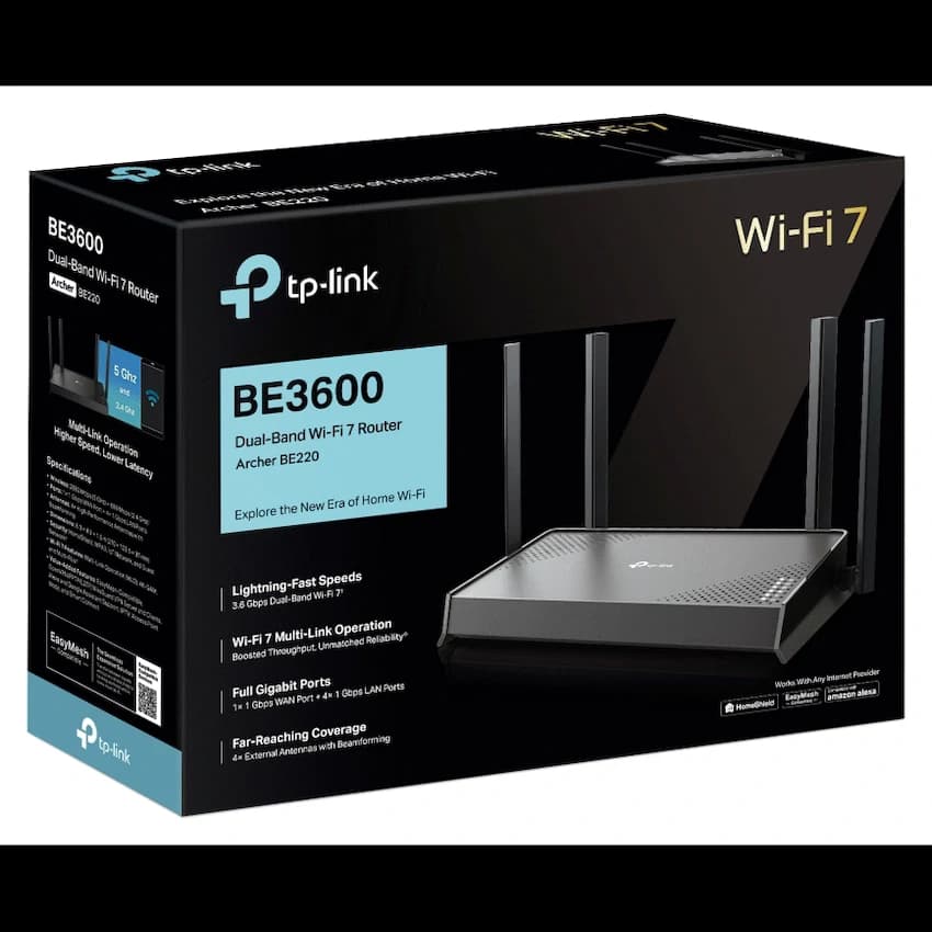 Archer BE220 BE3600 Dual-Band Wi-Fi 7 Router 1