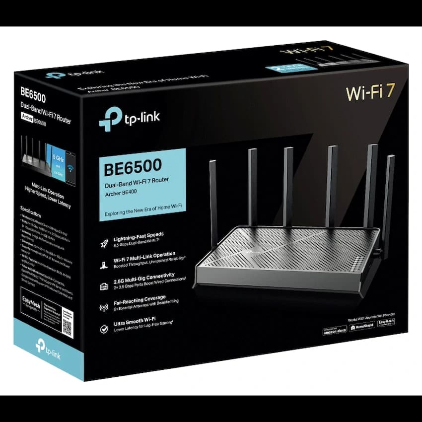 Archer BE400 BE6500 Dual-Band Wi-Fi 7 Router 2