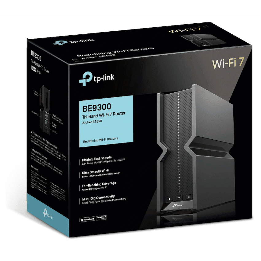 TP-Link Archer BE550 BE9300 Tri-Band Wi-Fi 7 Router 9