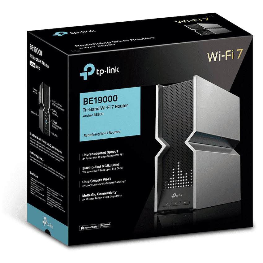TP-Link Archer BE800 BE19000 Tri-Band Wi-Fi 7 Router 10