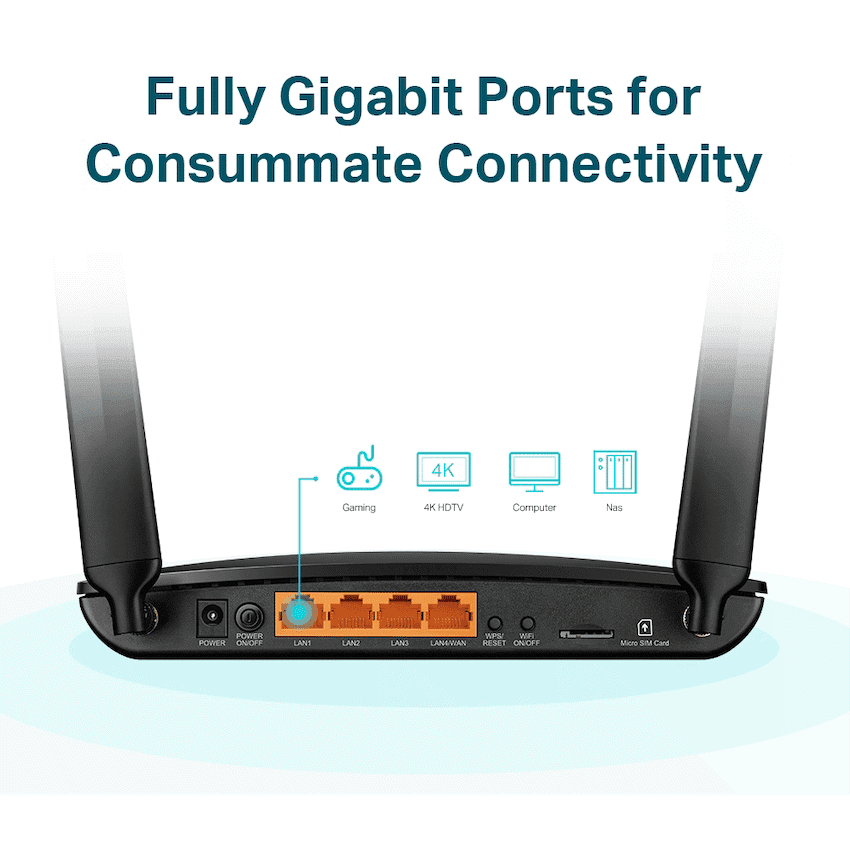 TP-Link Archer MR600 AC1200 4G LTE Cat6 Gigabit Router 6