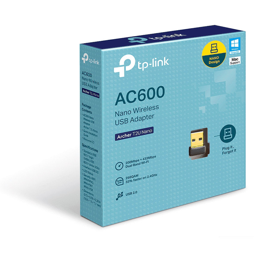 TP-Link Archer T2U Nano AC600 Wireless USB Adapter 2