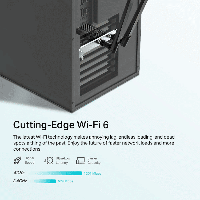 TP-Link Archer TX20E AX1800 Wi-Fi 6 Bluetooth 5.2 PCIe Adapter 3