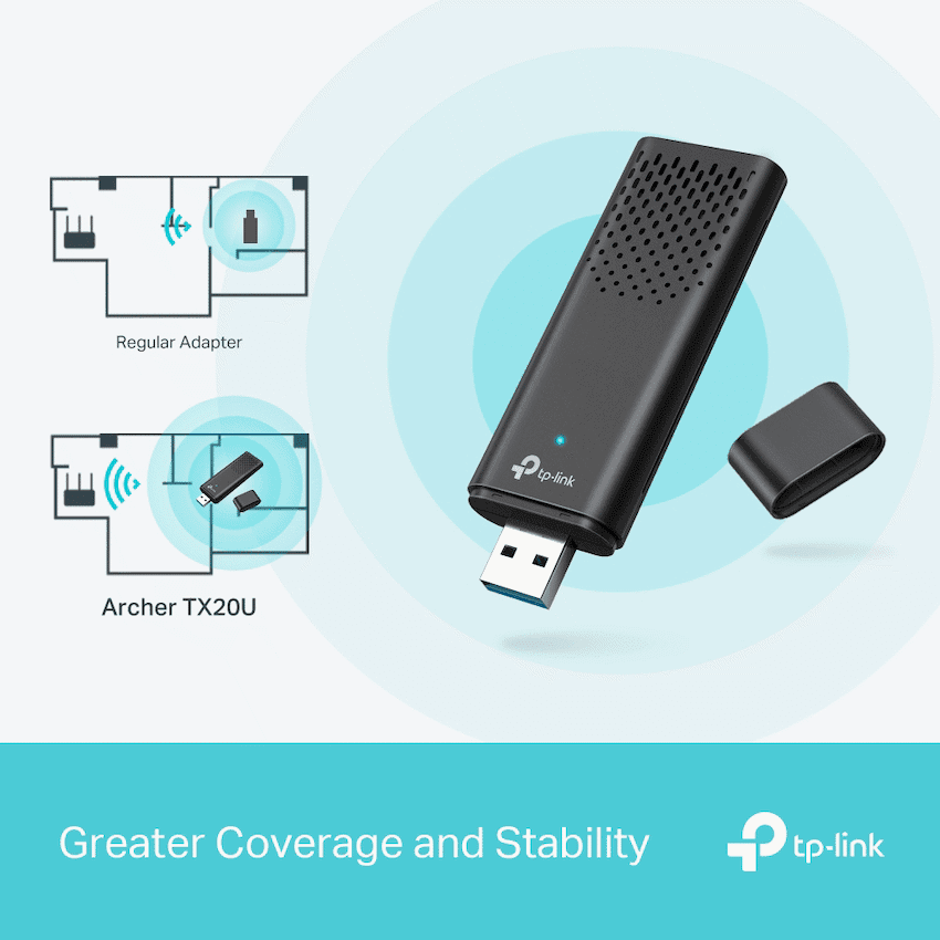 TP-Link Archer TX20U Dual-Band Wi-Fi 6 Wireless USB Adapter 5