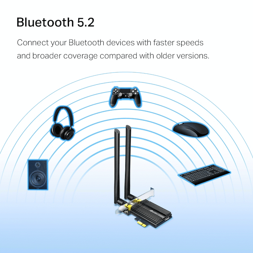 TP-Link Archer TX50E AX3000 Wi-Fi 6 Bluetooth 5.0 PCIe Adapter 2