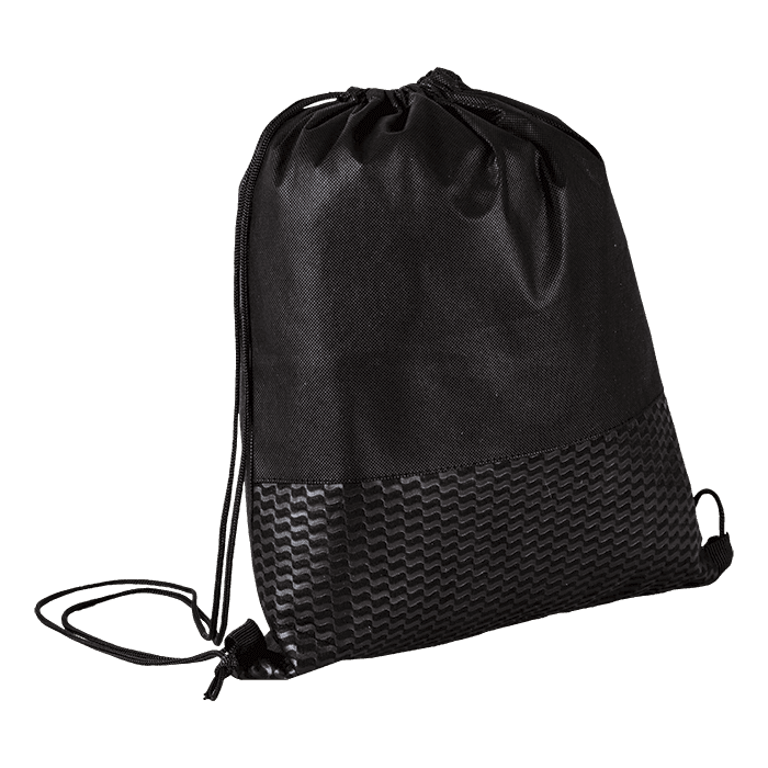 Wave Design Drawstring Bag Non-Woven 3