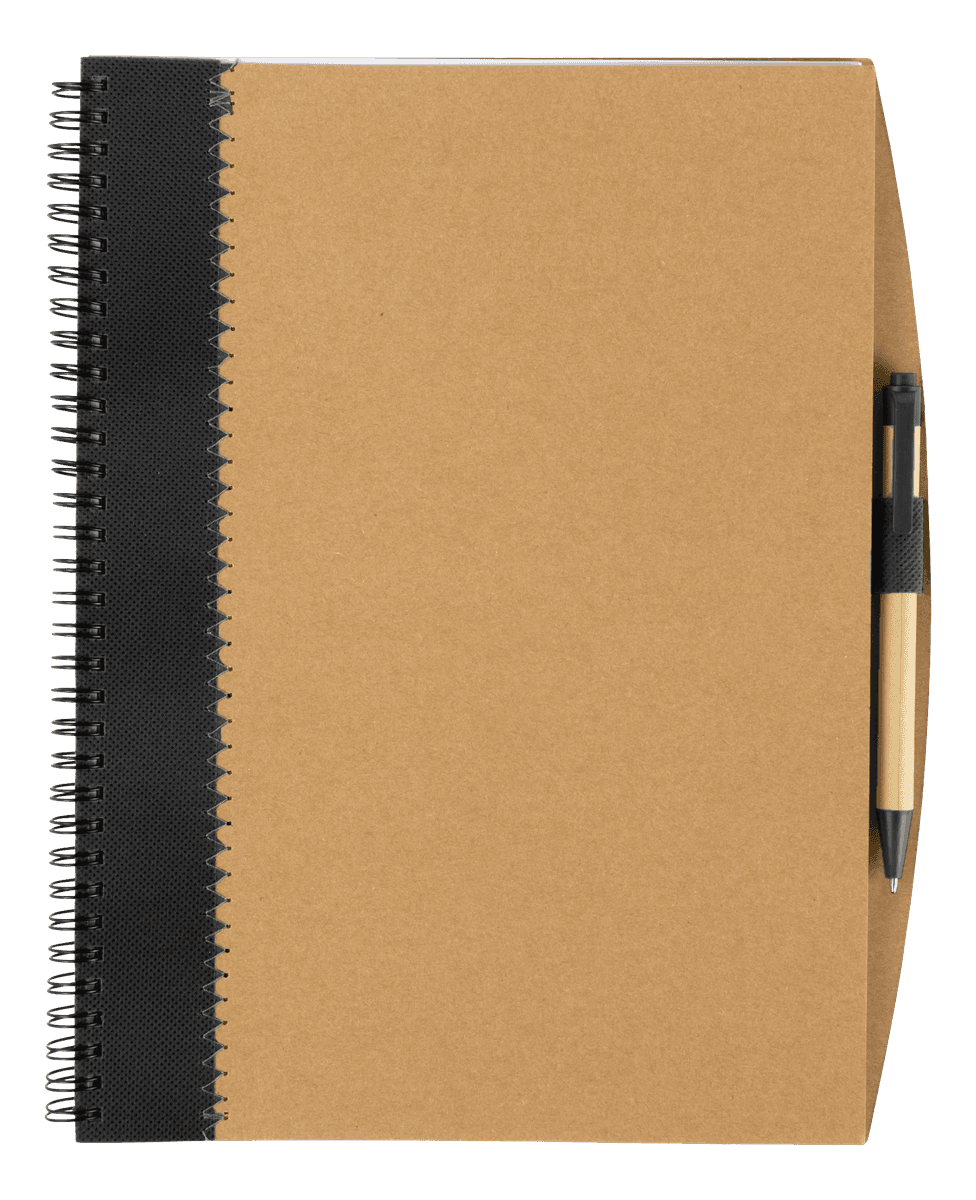 Recycled Cardboard Notebook With Pen 3
