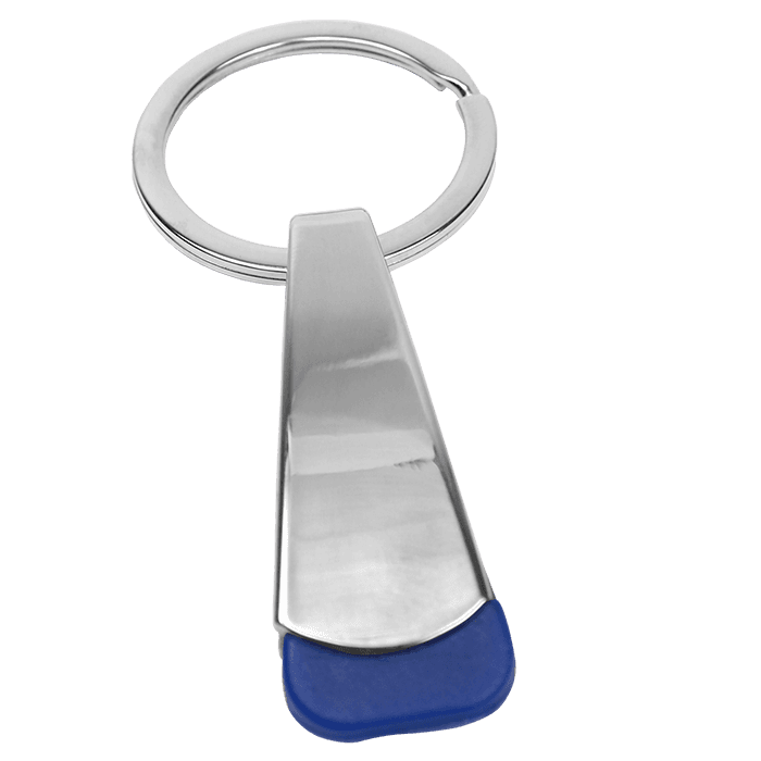 Tear Shaped Chrome Keychain 1