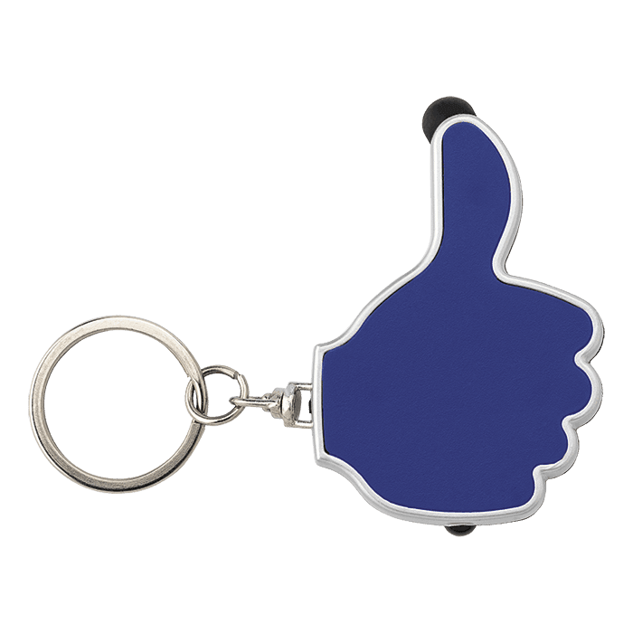 3 in 1 Thumbs Up Keychain with Stylus and LED Light 3