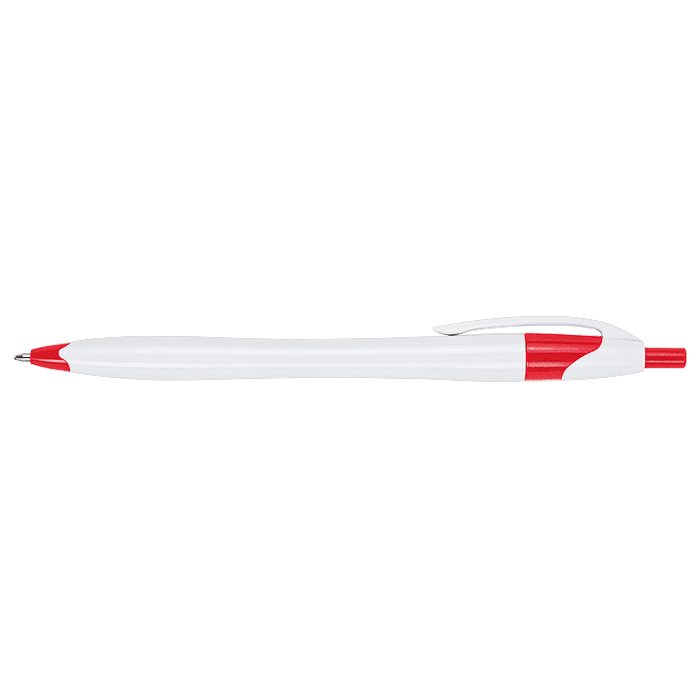 Slim White Barrel Ballpoint Pen 5