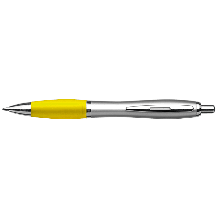 Silver Barrel Curved Design Ballpoint Pen 5
