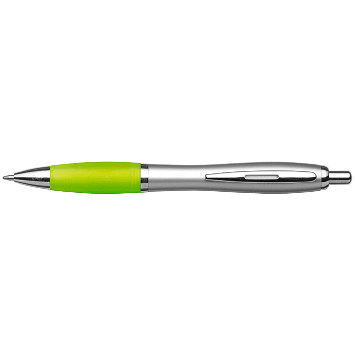 Silver Barrel Curved Design Ballpoint Pen 7