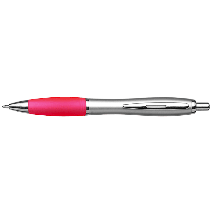 Silver Barrel Curved Design Ballpoint Pen 11
