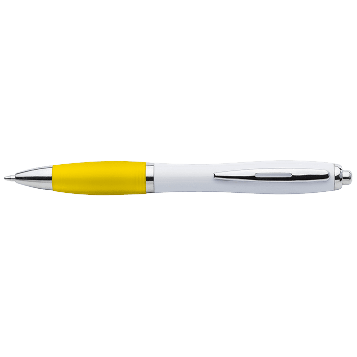 White Barrel Curved Design Ballpoint Pen 5