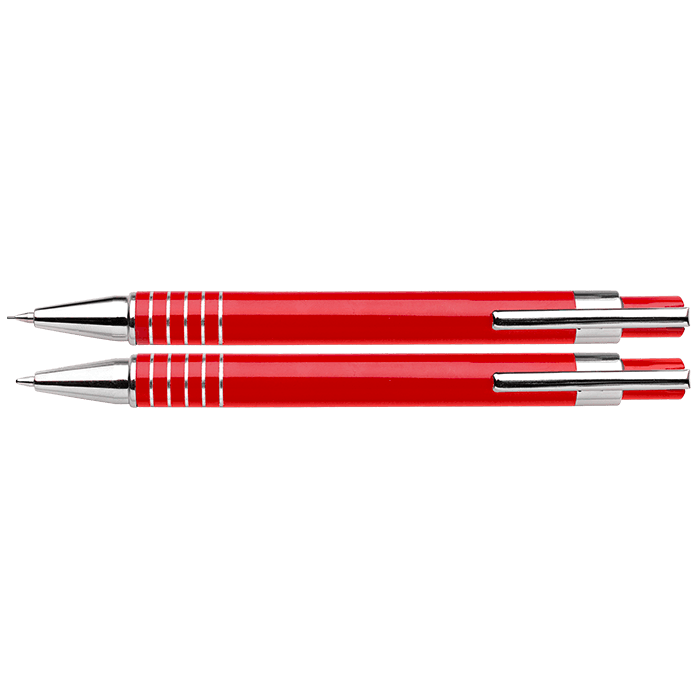 Lacquered Barrel Matching Ballpoint Pen and Clutch Pencil Se 2