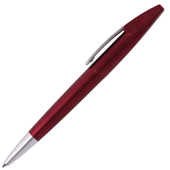 Silver Square Clip Ballpoint Pen